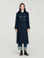 Manteau long avec col en peau lainée