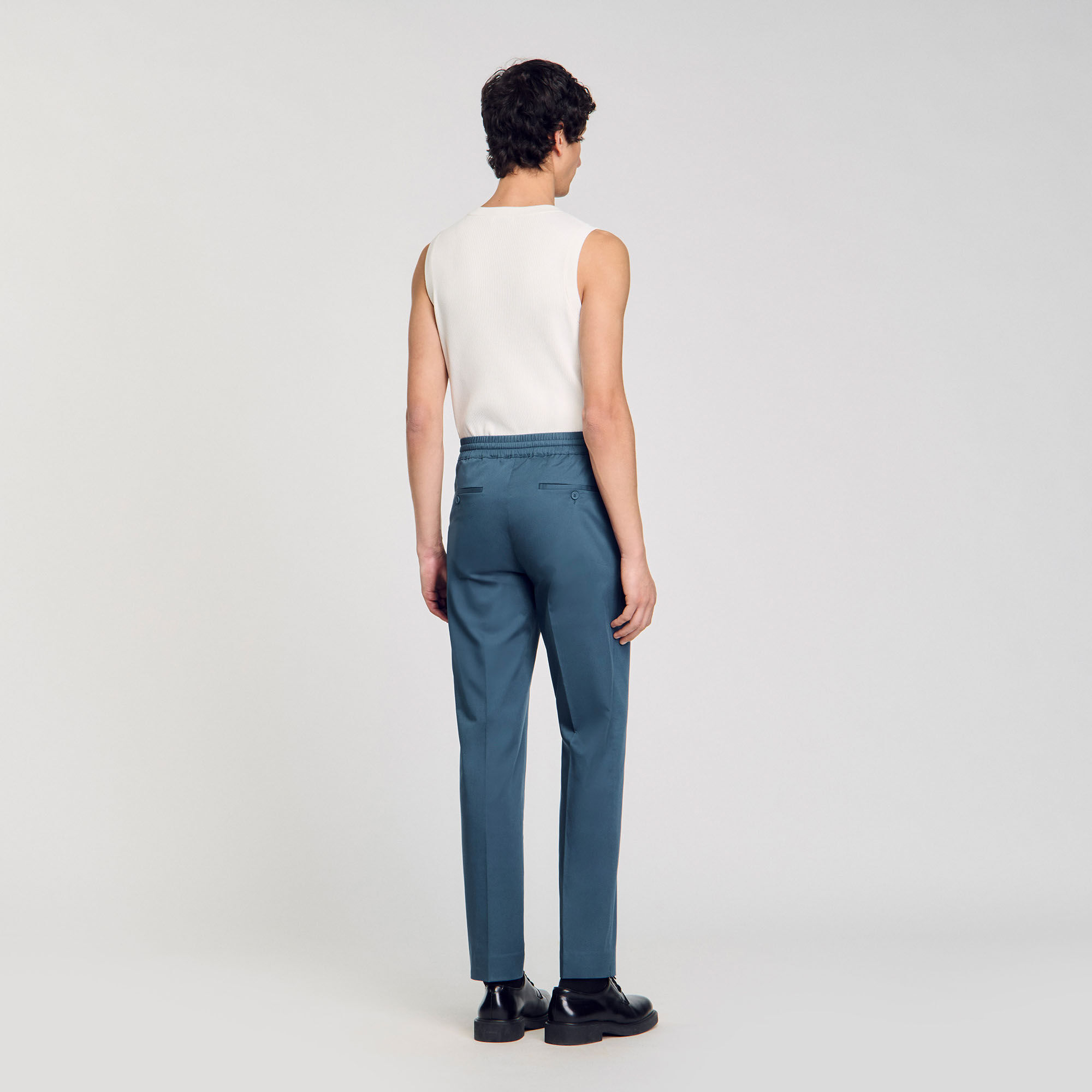 Pantalon droit élastiqué