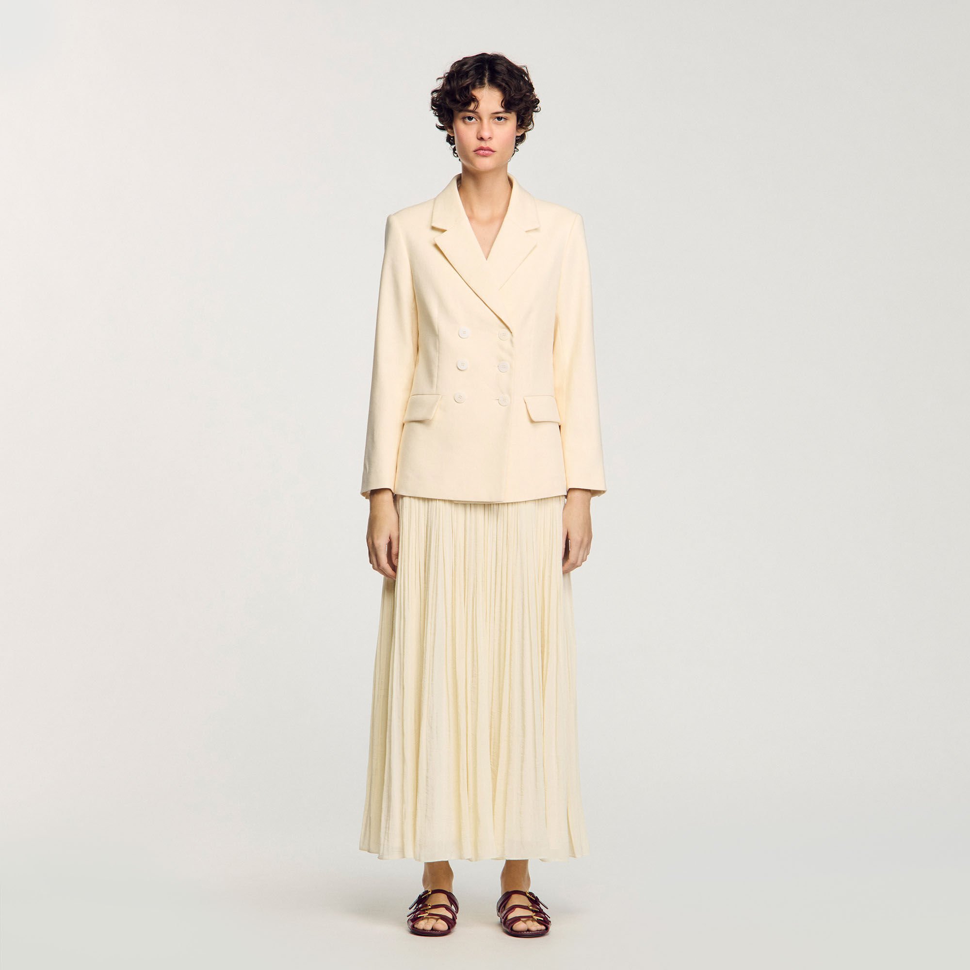 Veste de costume à boutonnage croisé 