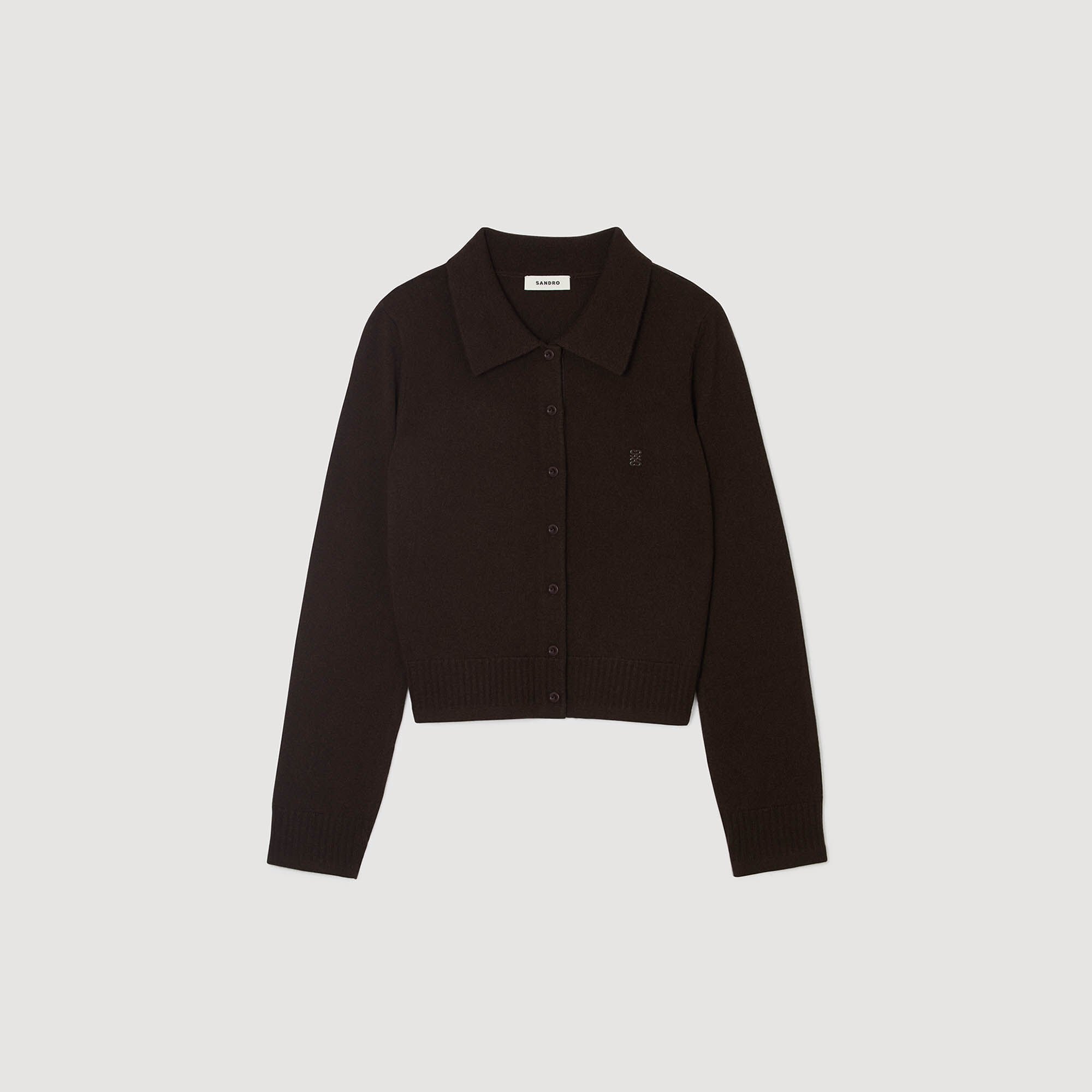 Cardigan à col chemise