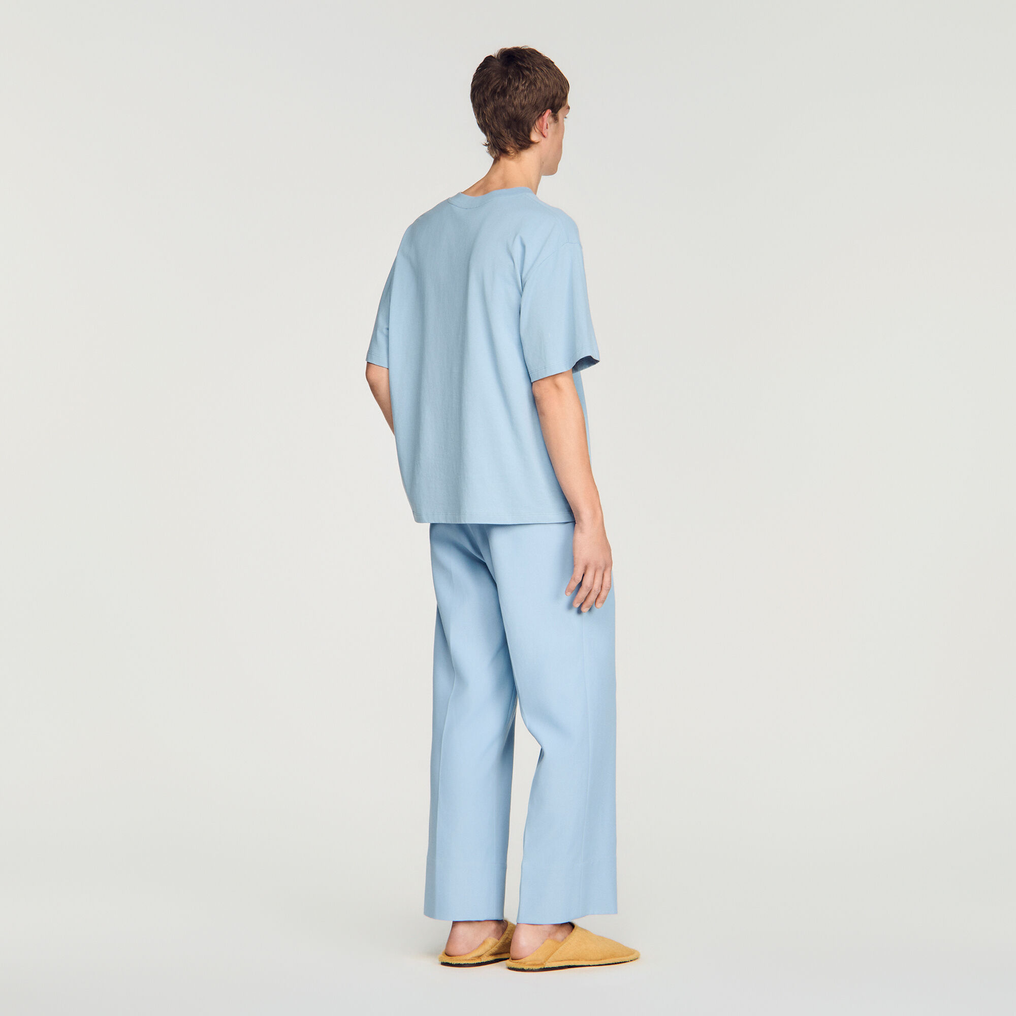 T-shirt en coton imprim&eacute; fleur
