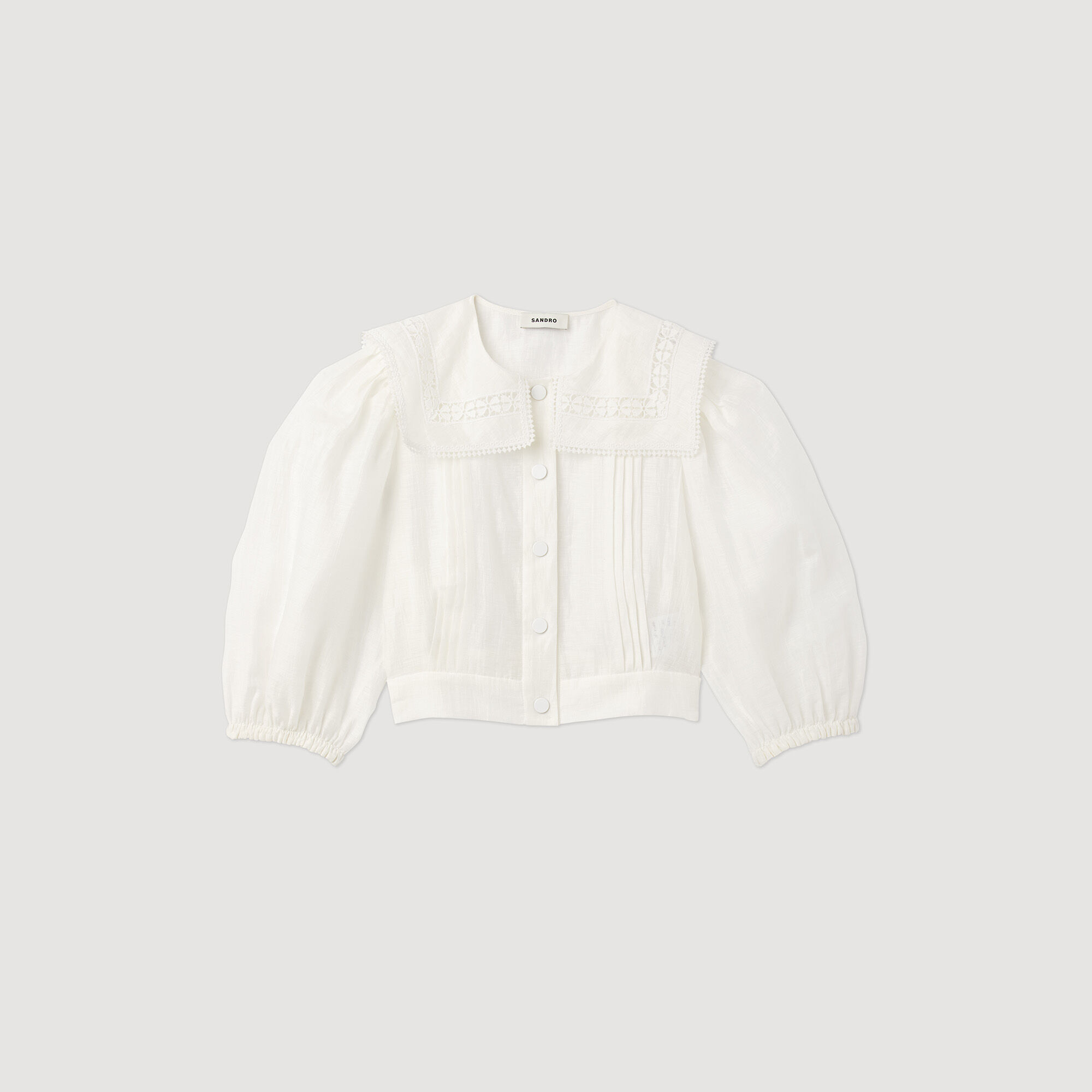 Chemise &agrave; col dentelle