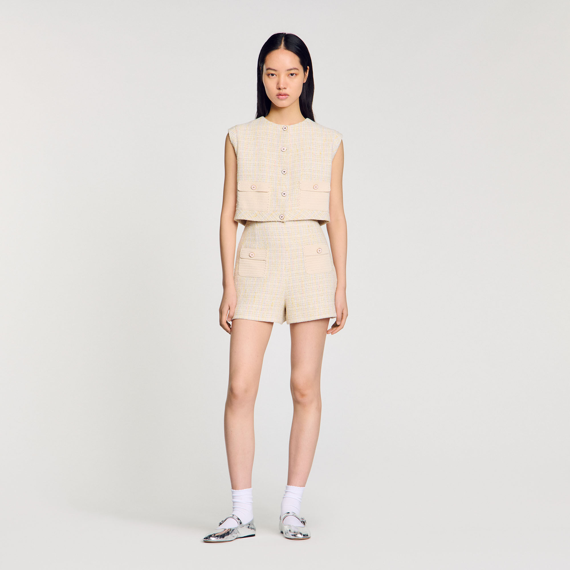 Short en tweed fantaisie