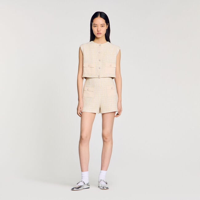 Short en tweed fantaisie