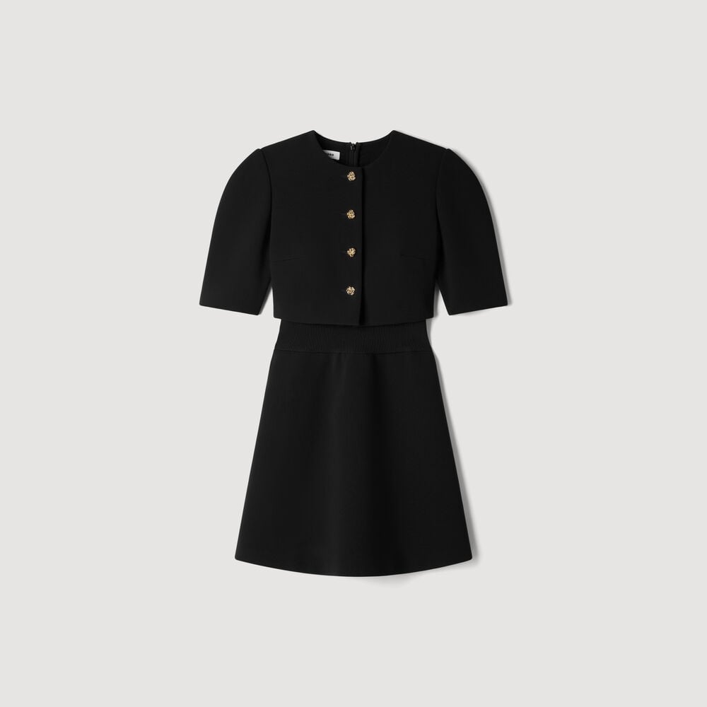 Sandro Robe courte 2 en 1 – Noir – vue 6