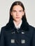 Manteau long avec col en peau lainée