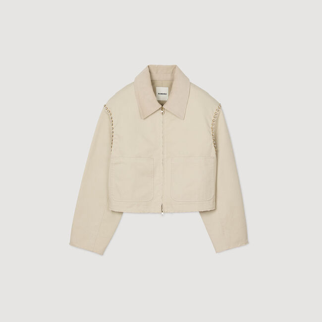 Blouson à détails perlés