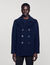Manteau droit en laine mélangée