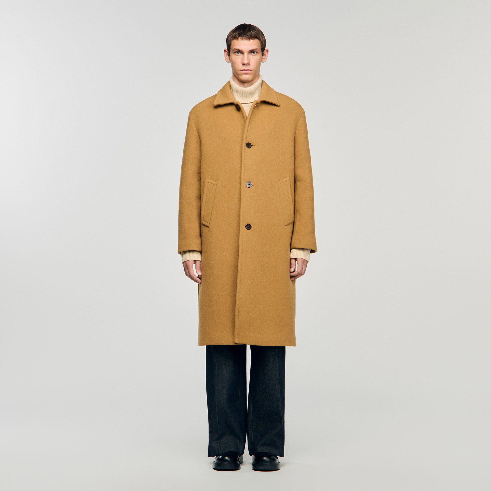 Manteau en laine et cachemire