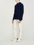 Cardigan zippé à col rayé