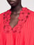 Robe courte à détails fleurs