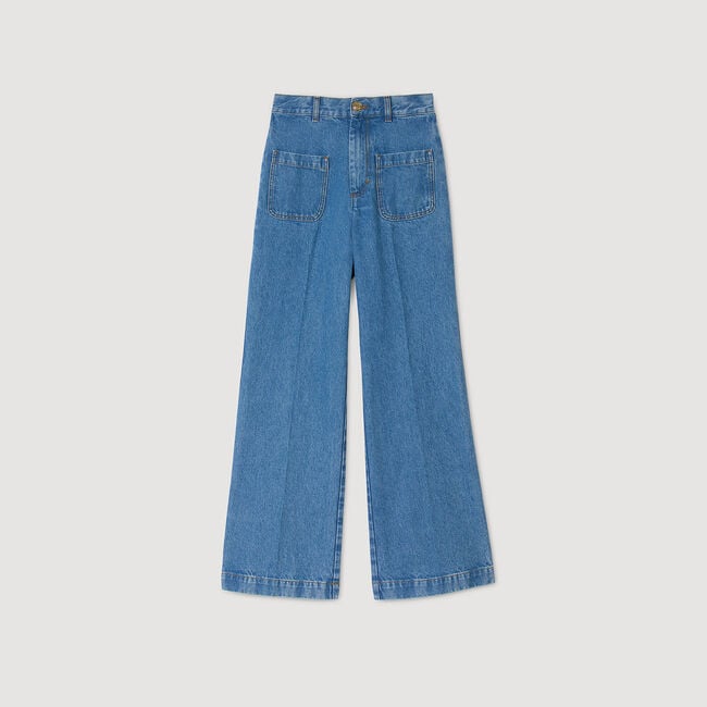Jean large taille haute
