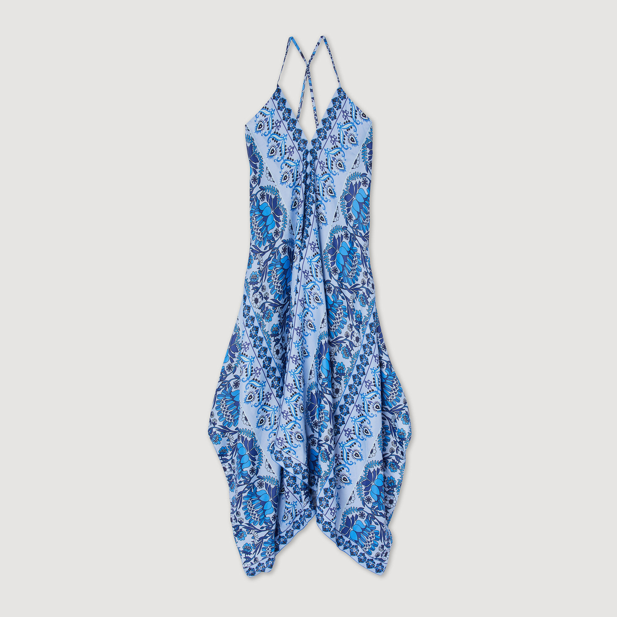 Robe longue  asym&eacute;trique