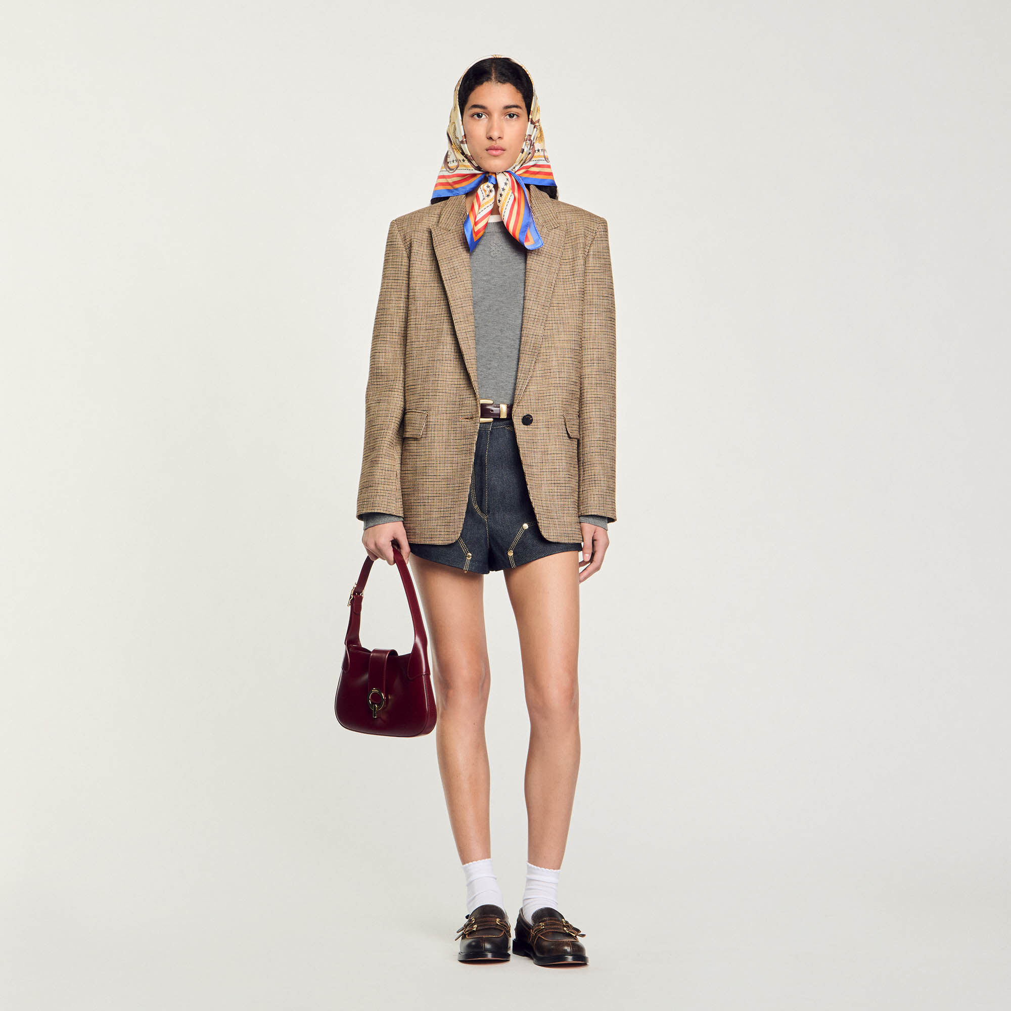Veste sandro pied de poule outlet
