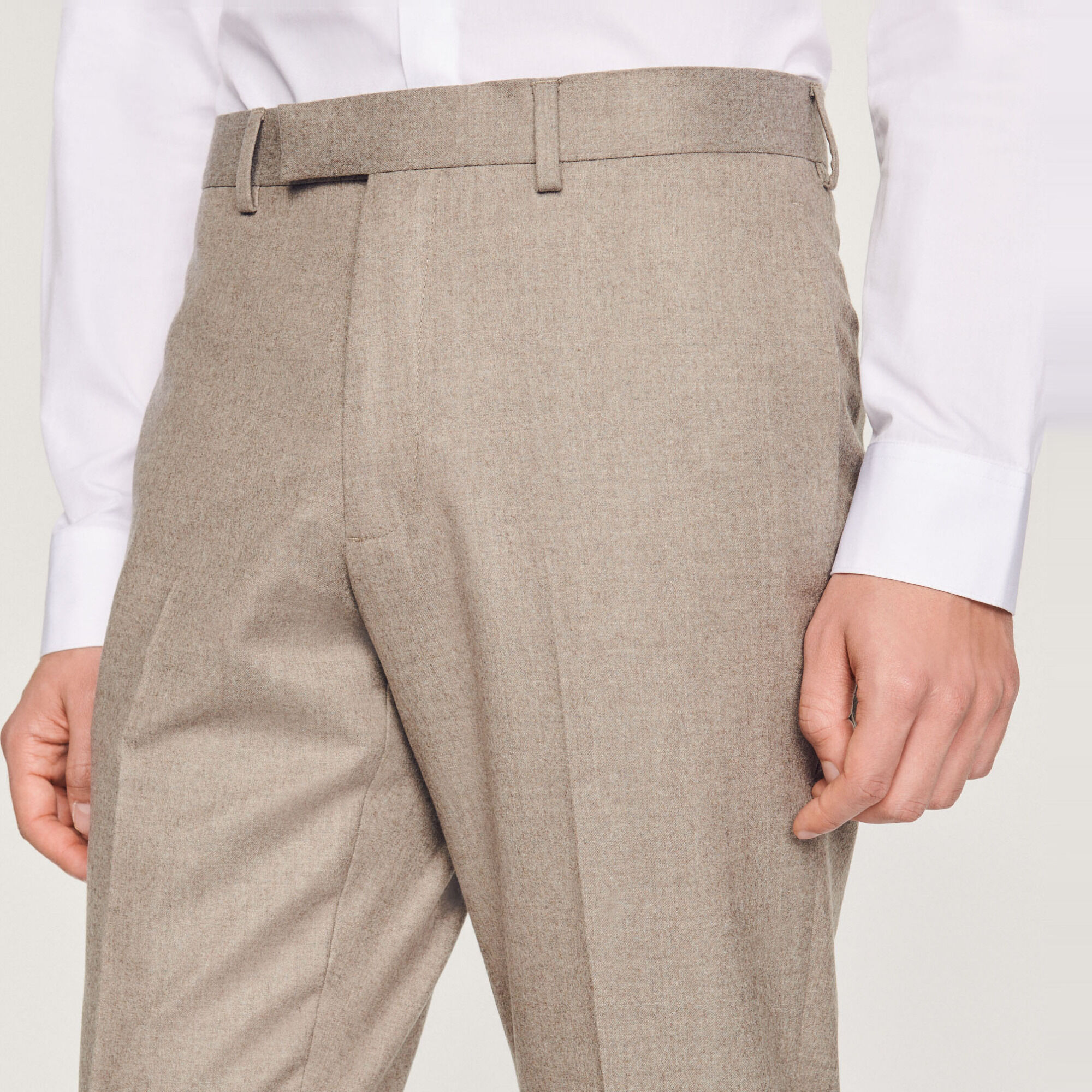 Pantalon de costume en flanelle