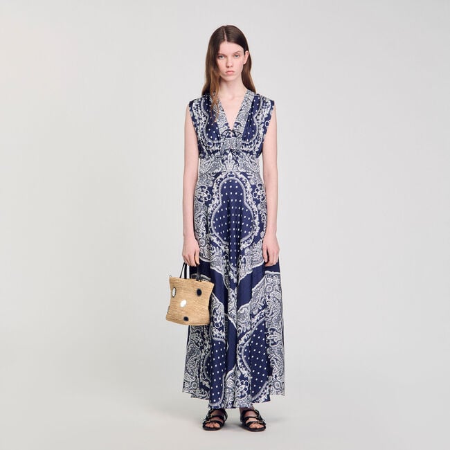 Robe longue à imprimé bandana