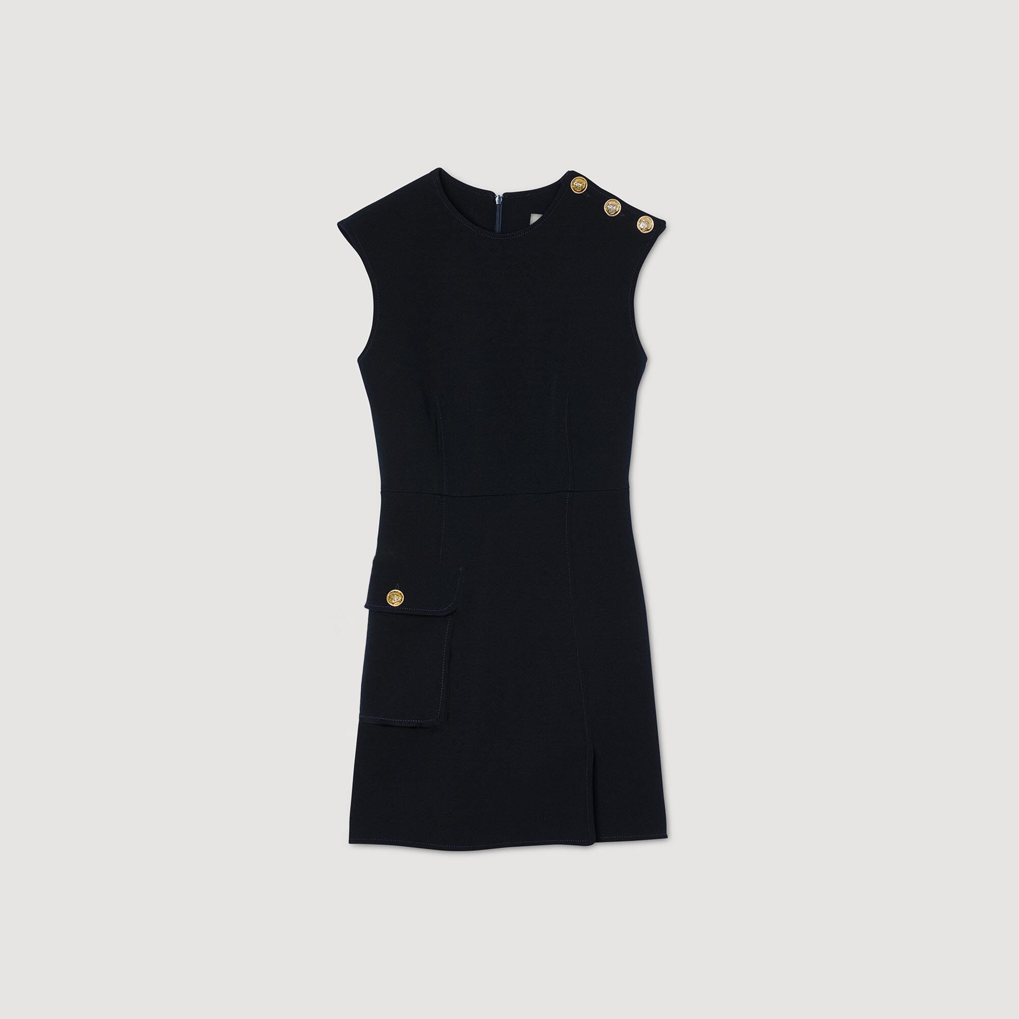 Robe courte à boutons