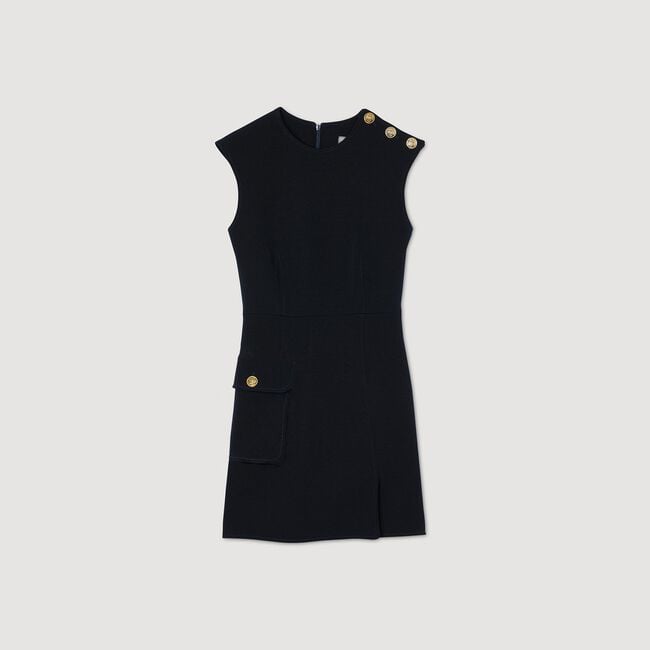 Robe courte à boutons