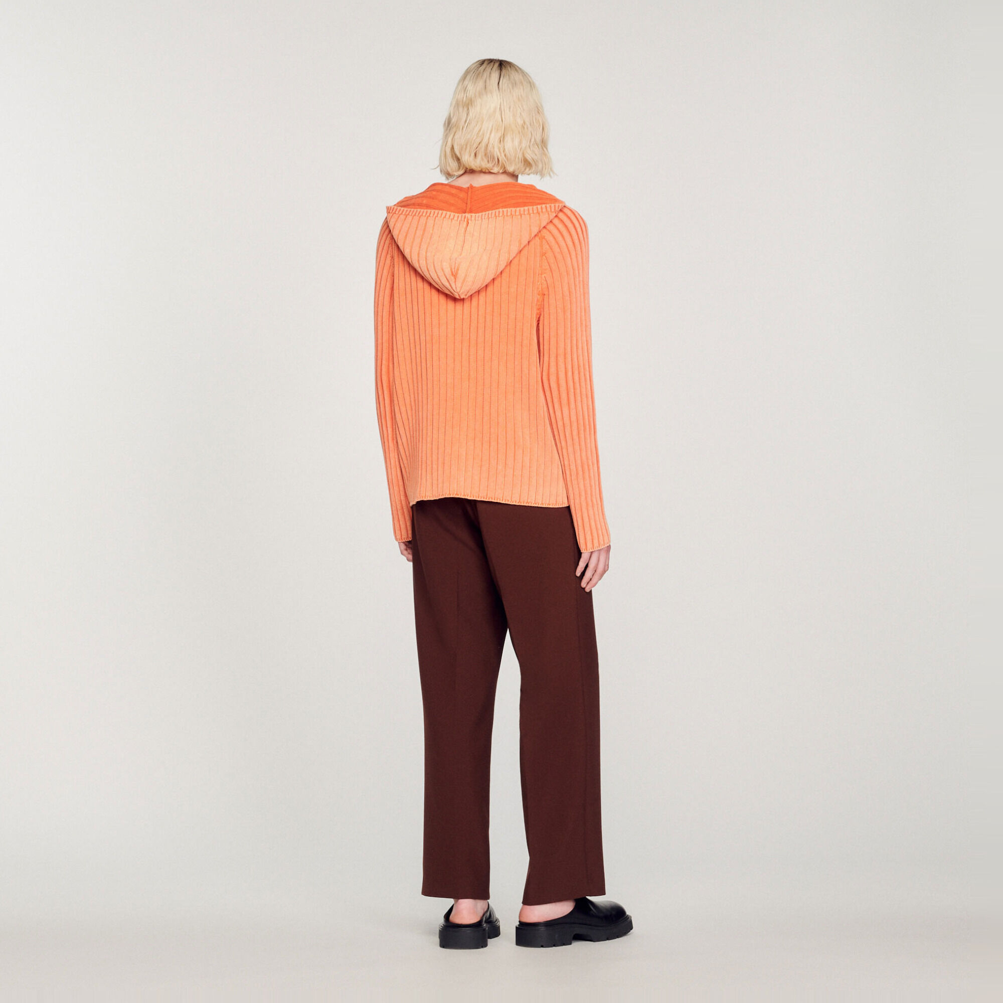 Hoodie en maille délavée