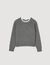 Pull en maille avec encolure brodée