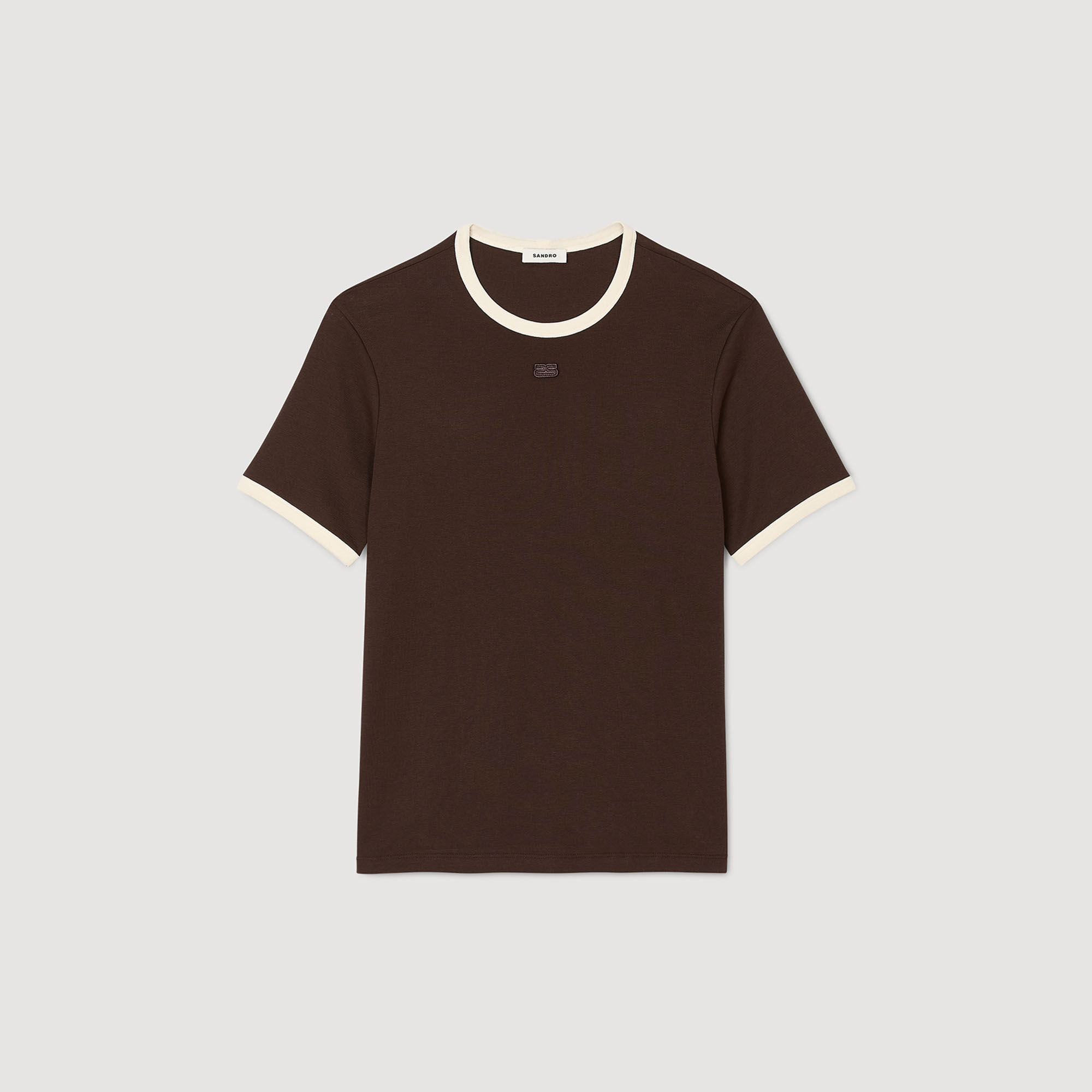 T-shirt bicolore à patch