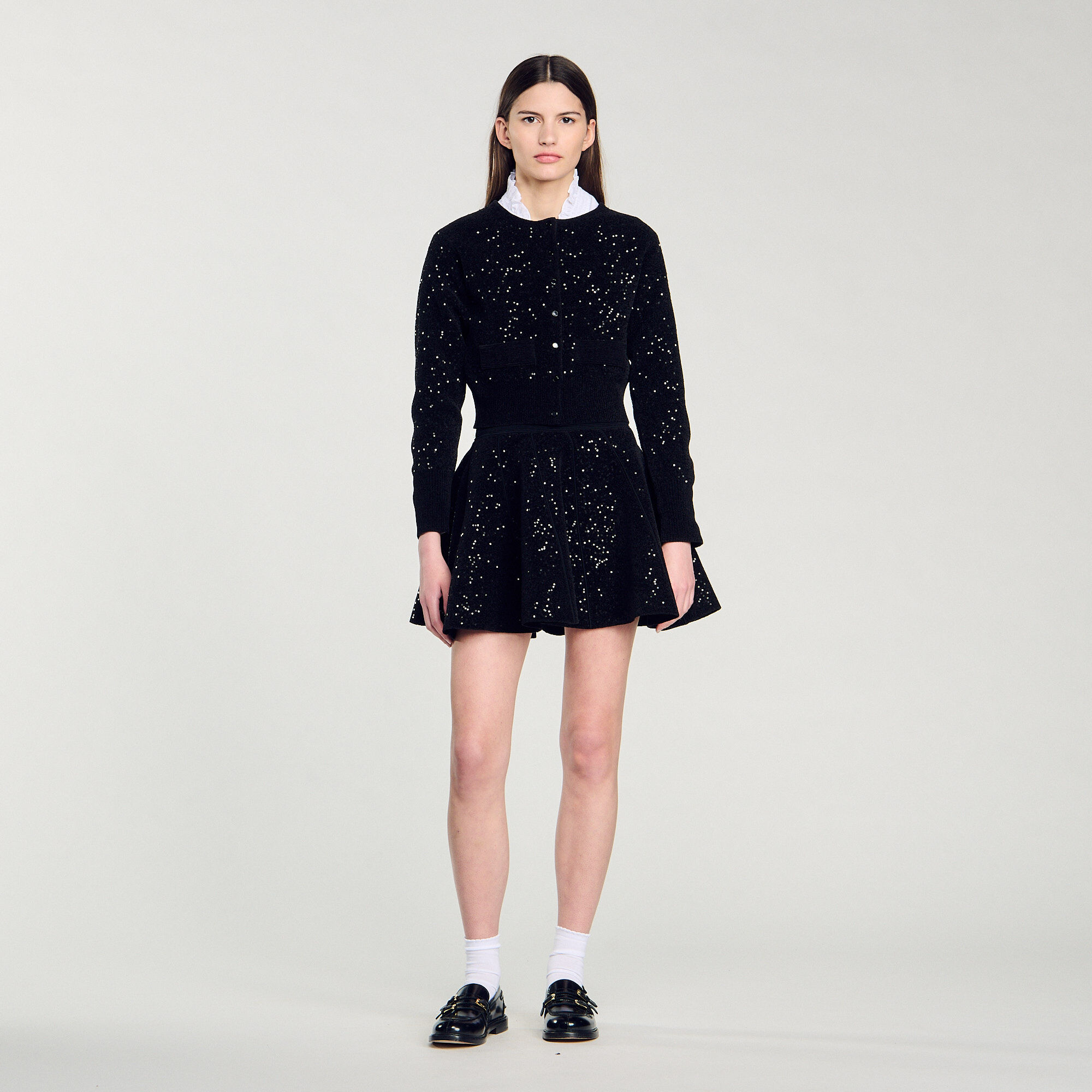 Robe sandro velours new arrivals