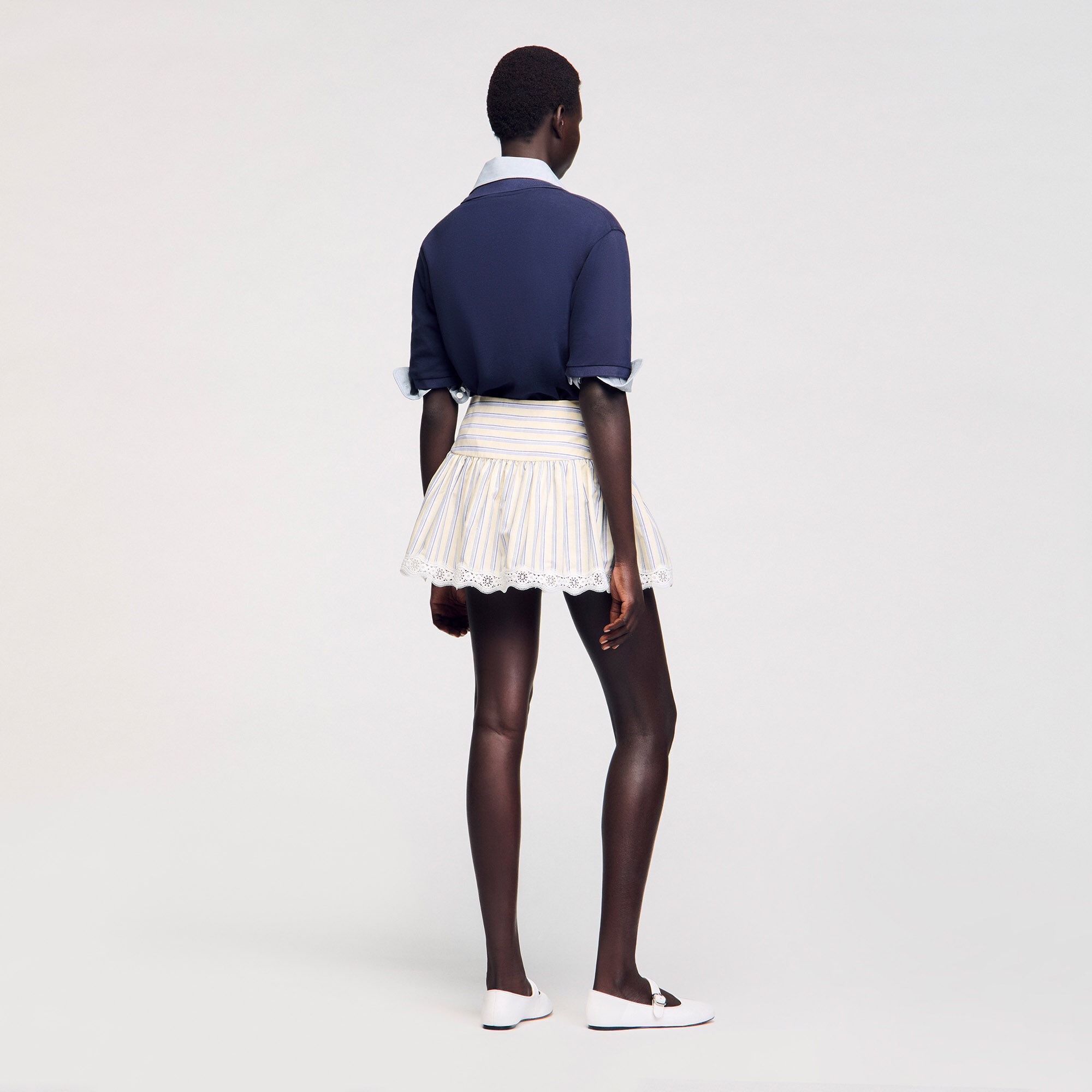 Short jupe à rayures