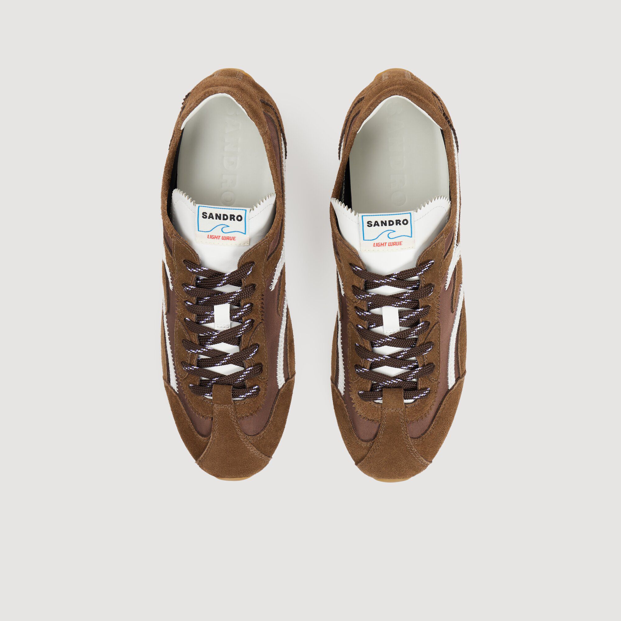 Sneakers light wave en cuir su&egrave;de