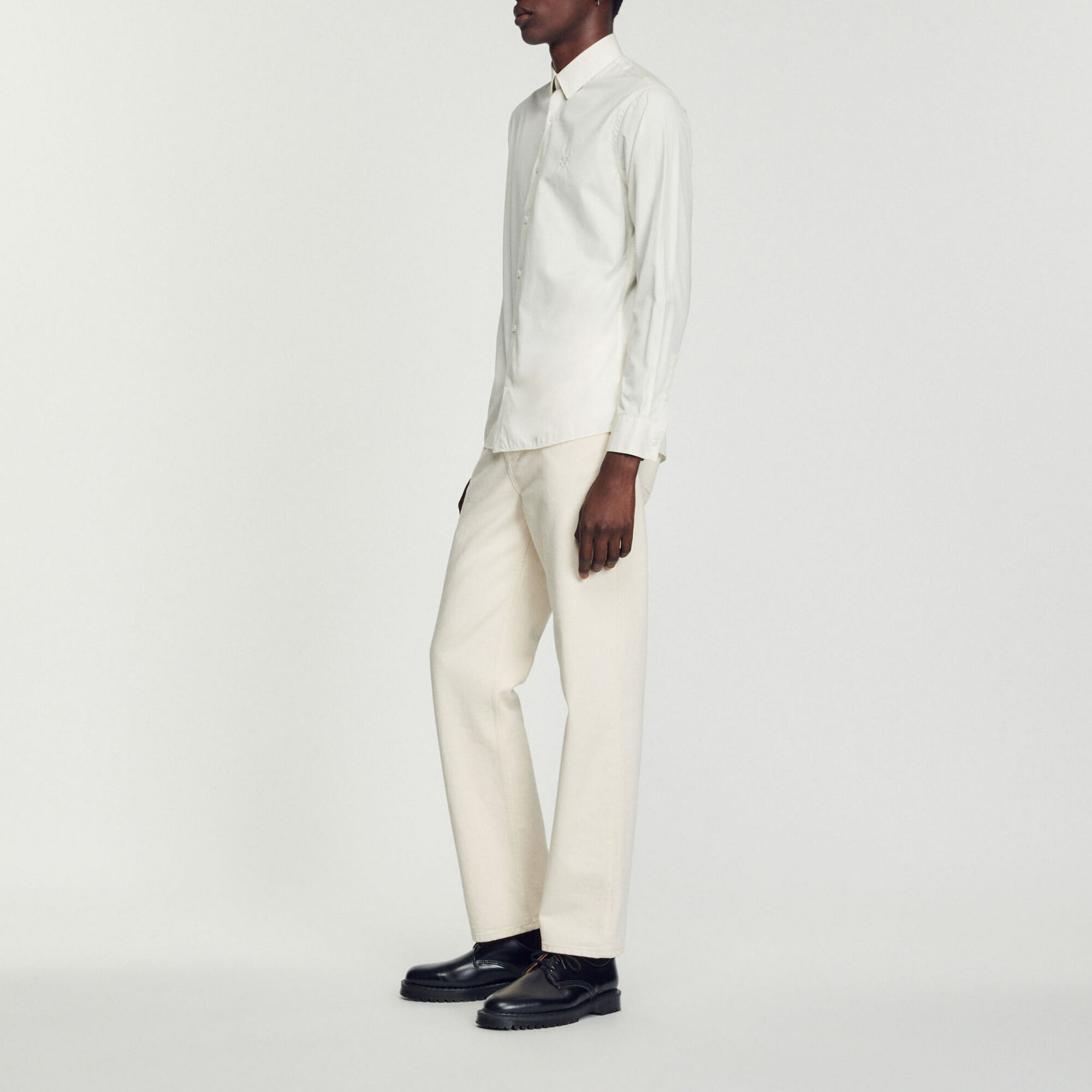 Chemise en coton avec broderie signature
