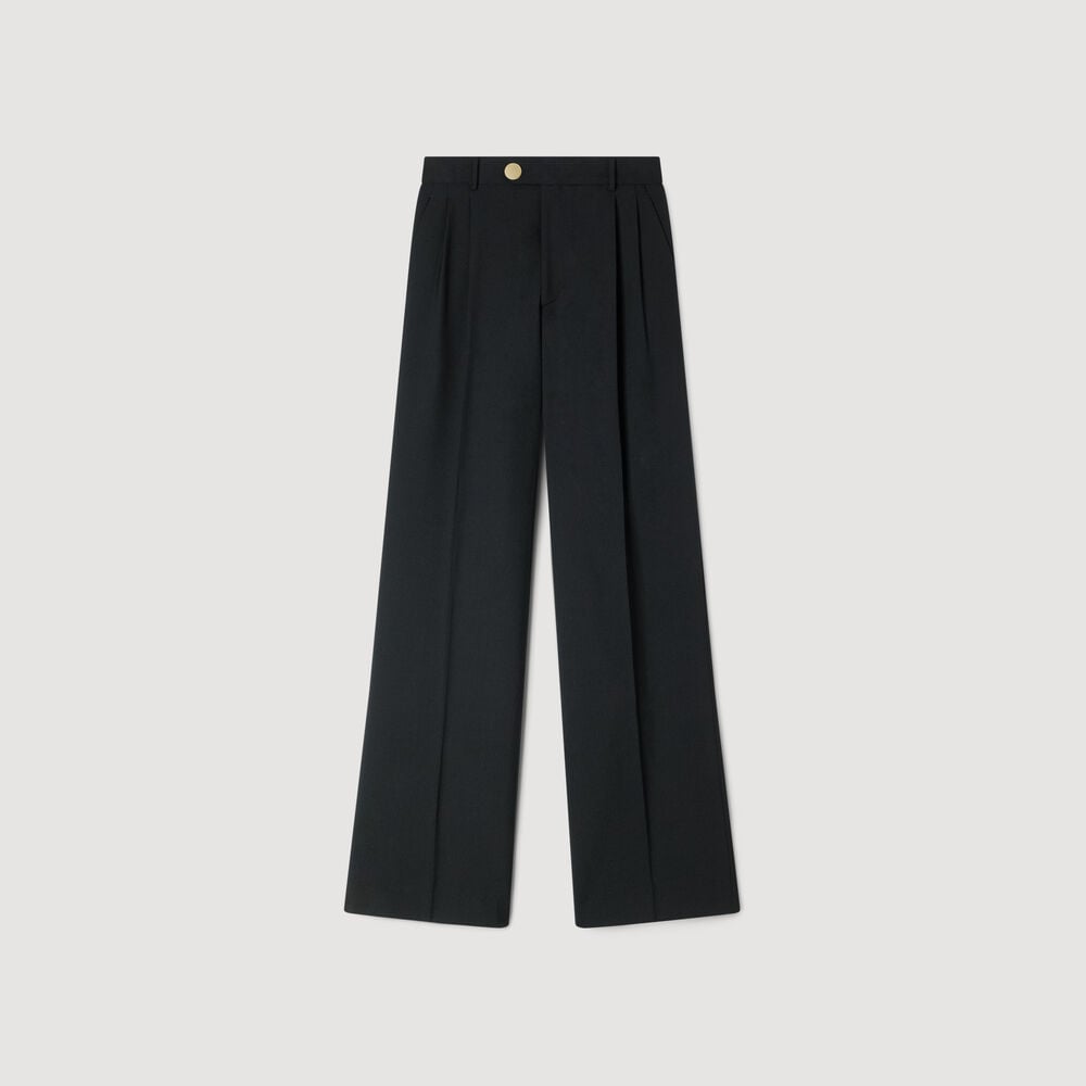Sandro Pantalon de tailleur laine – Noir – vue 6