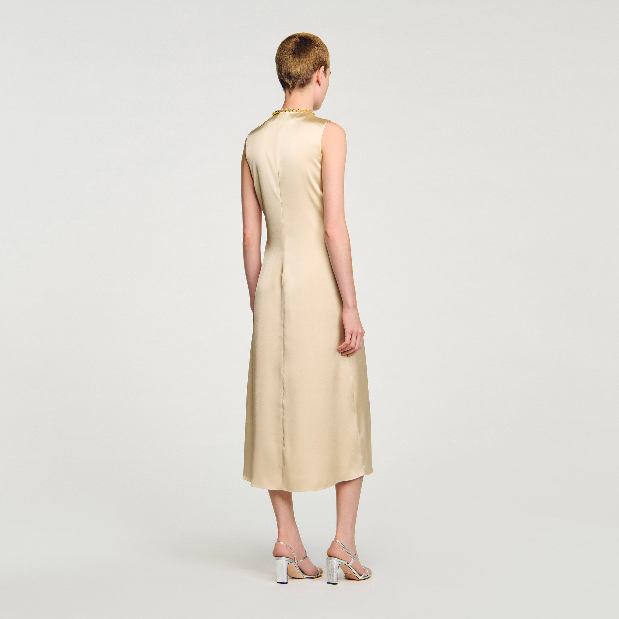 Robe midi à strass