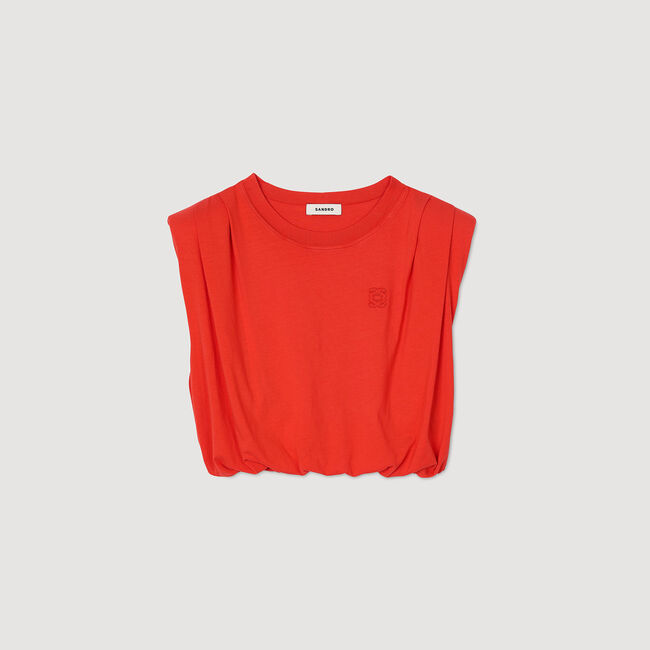 T-shirt court drapé