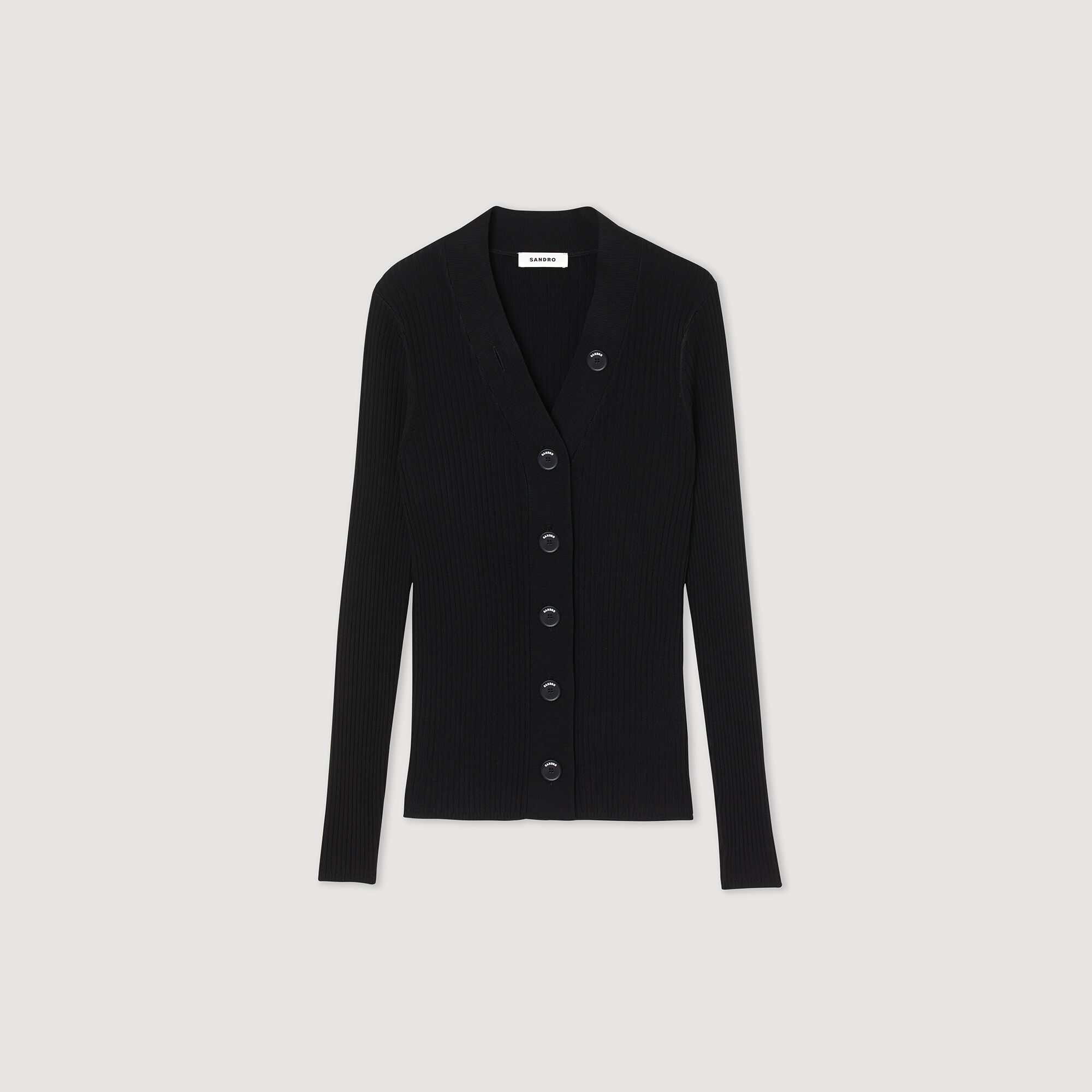 Cardigan en maille côtelée