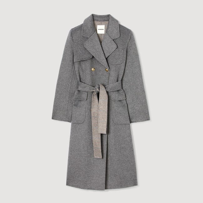 Manteau à carreaux double face
