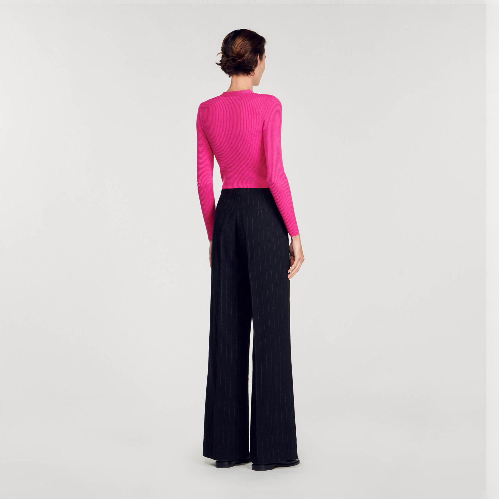 Cardigan en maille côtelée