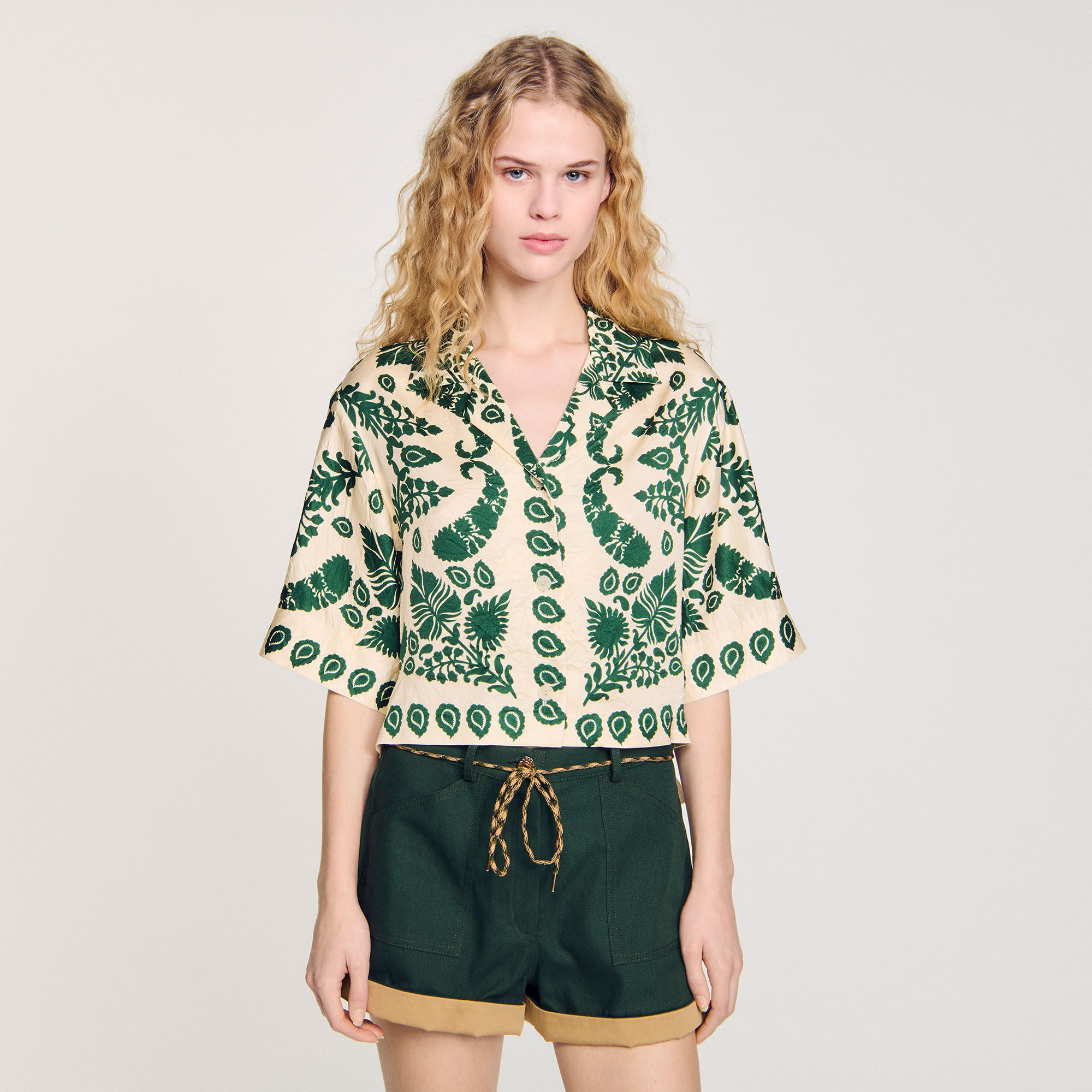 Chemise à imprimé fleuri
