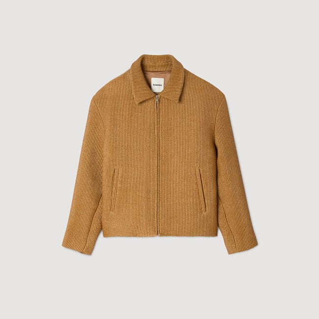 Blouson en raphia tressé