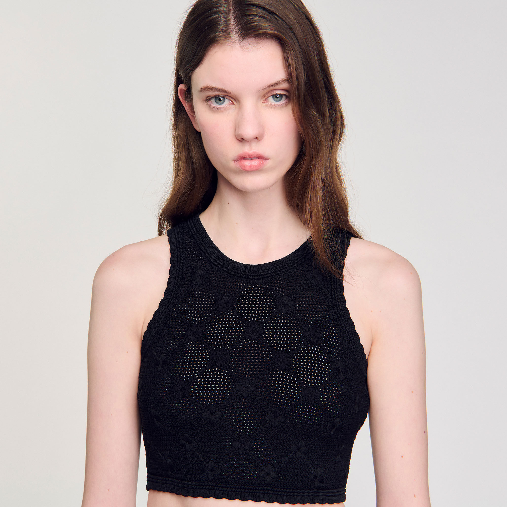 Top en maille fantaisie