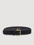 Ceinture cuir &agrave; boucle m&eacute;tallique - Femme | Sandro Paris