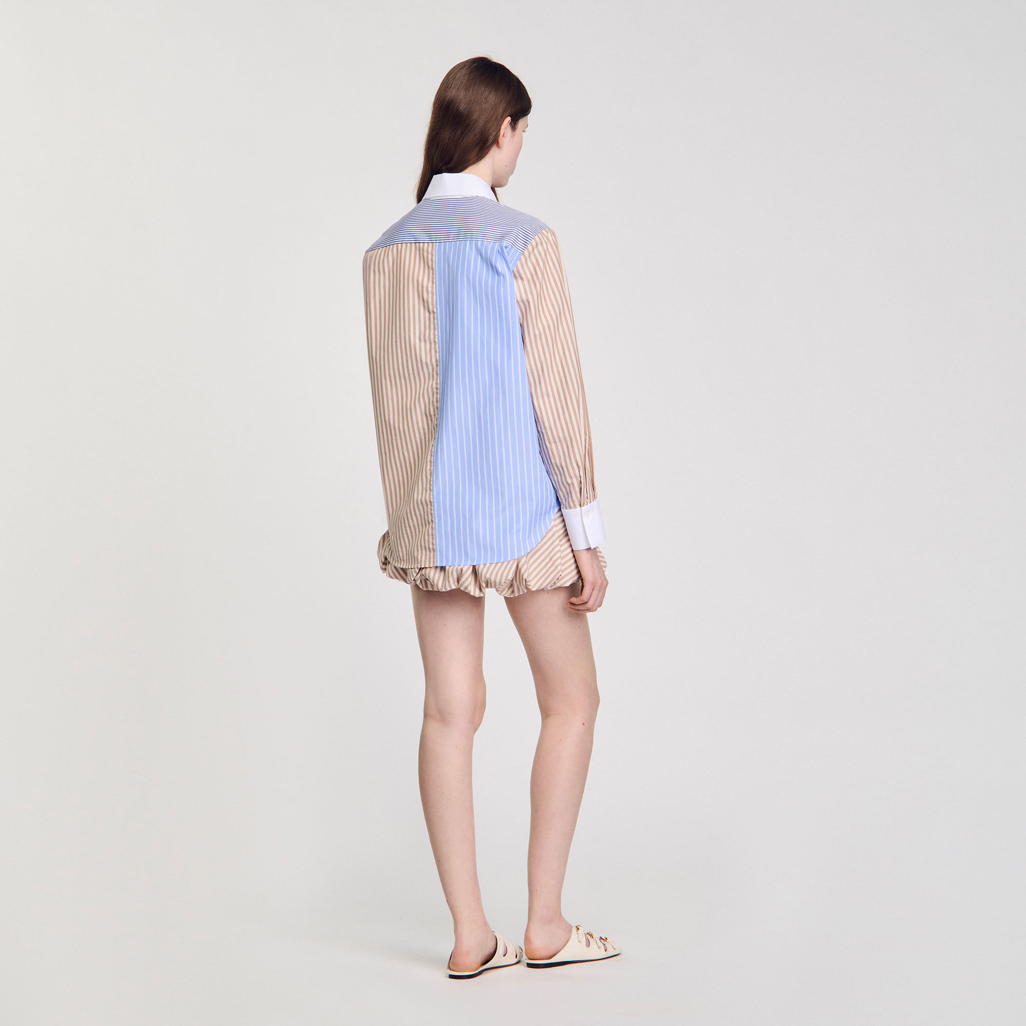 Chemise à mix de rayures