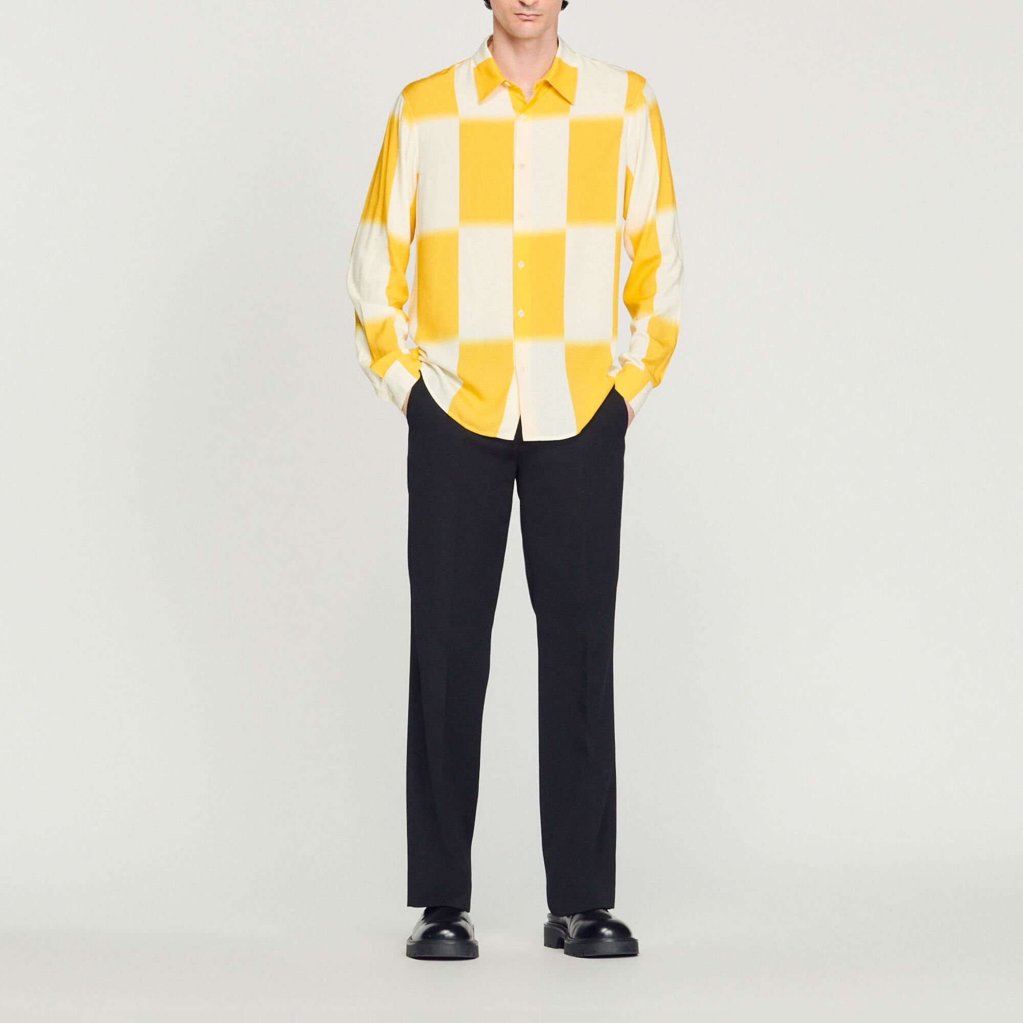 Chemise fluide imprimé carreaux