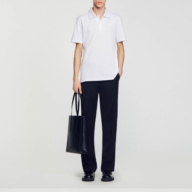 Polo fleur en coton
