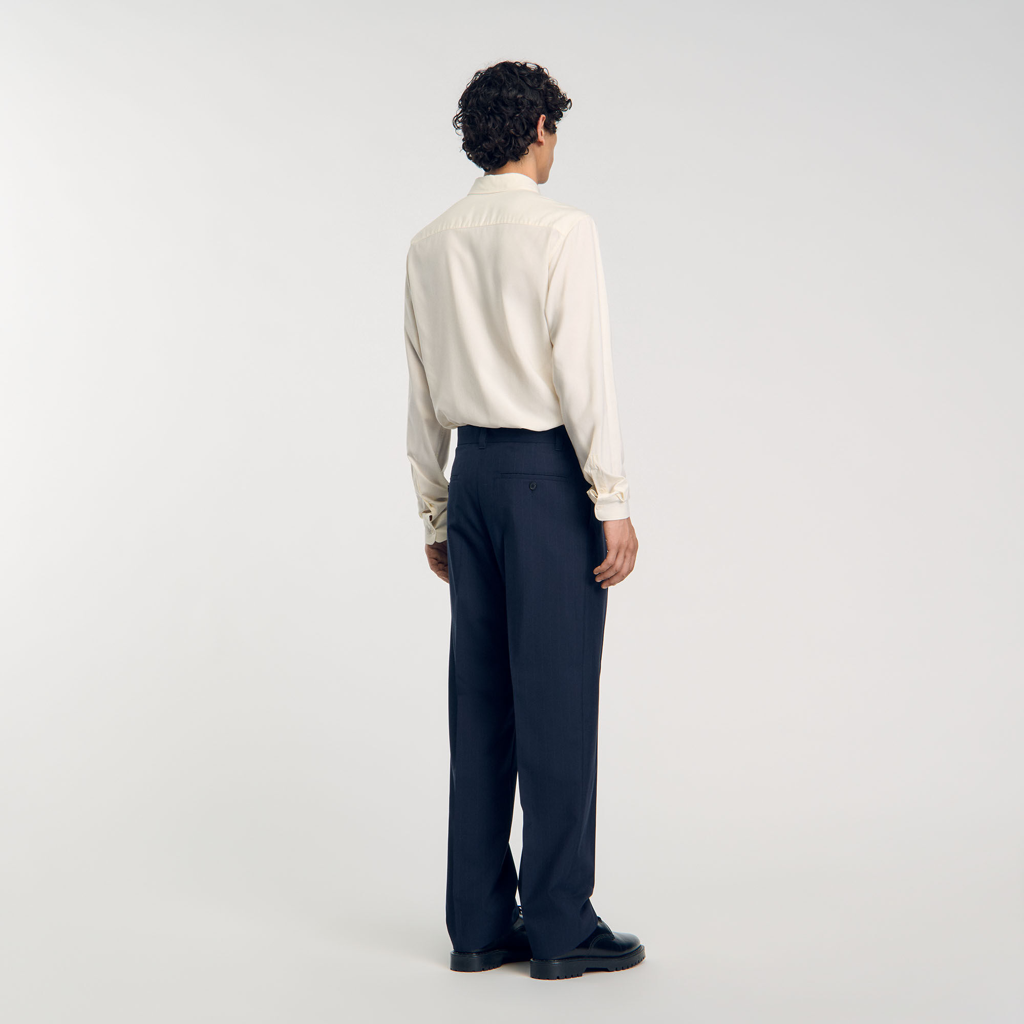 Pantalon à plis creux
