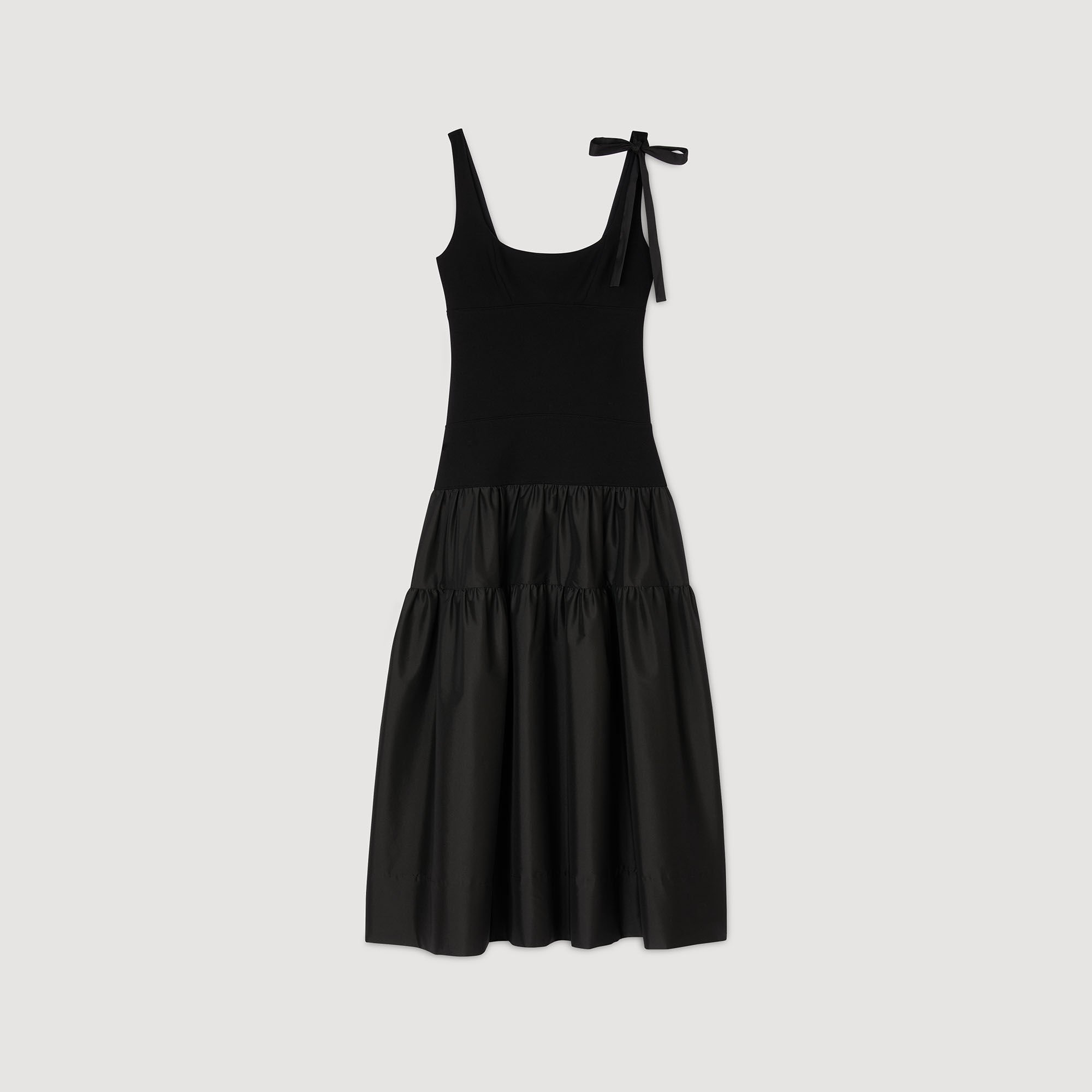 Robe longue bimatière