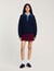 Pull ample col polo denim