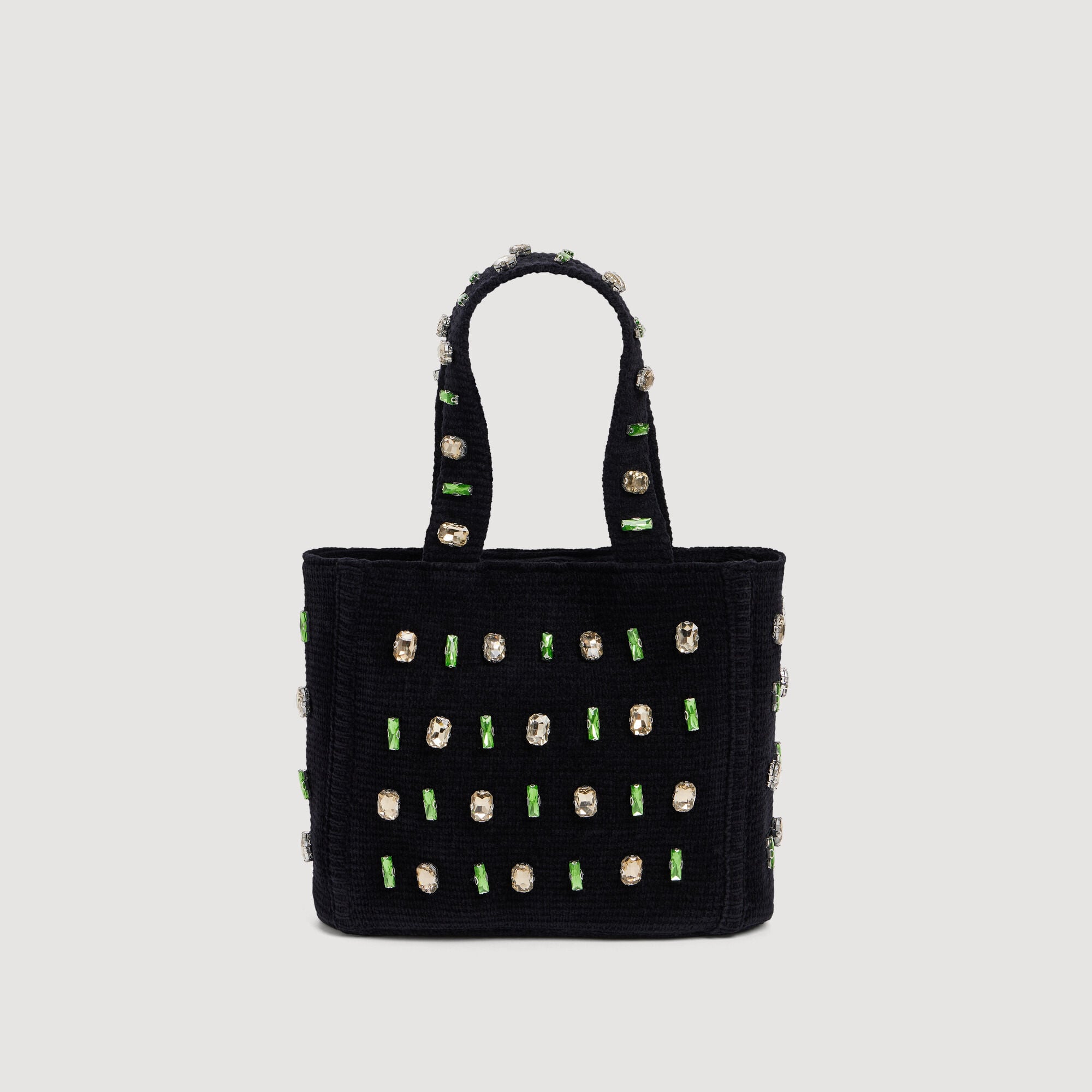 Sac en maille &agrave; bijoux pierres - Femme | Sandro Paris