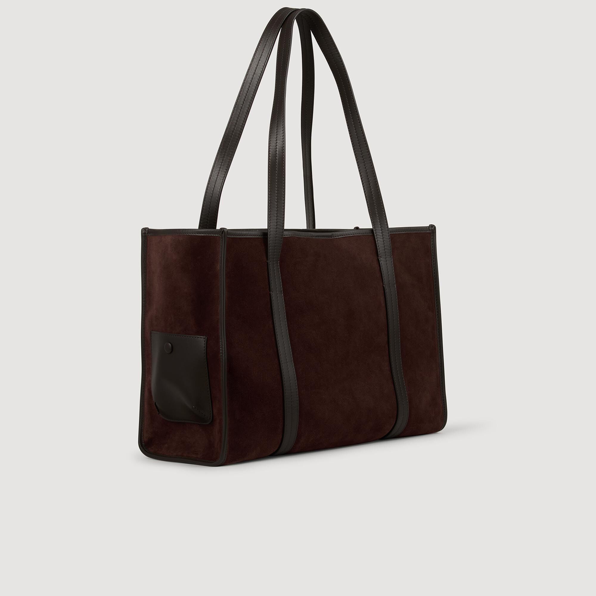 Sac cabas souple en suède