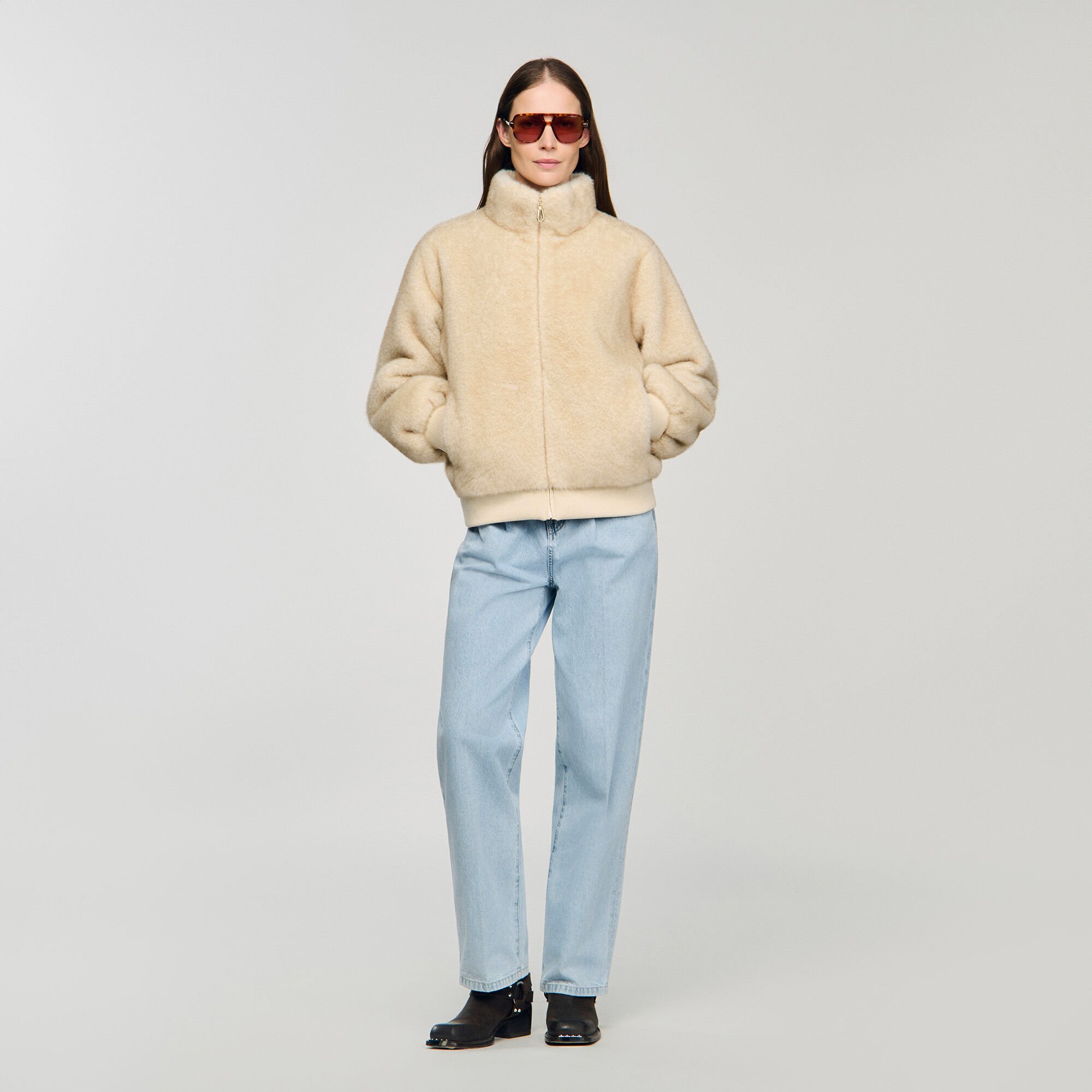 Blouson en fausse fourrure