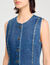 Top en denim strassé