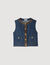 Top en denim et cuir